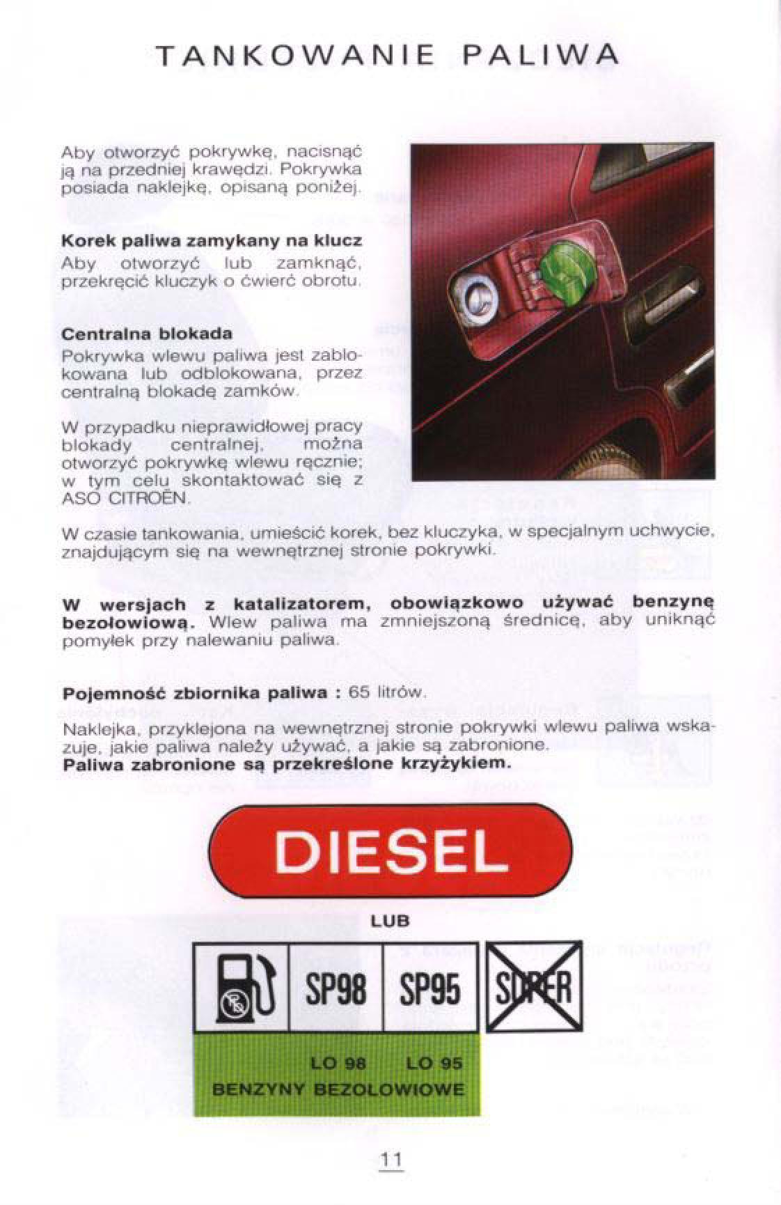 manual  Citroen Xantia I 1 instrukcja / page 10