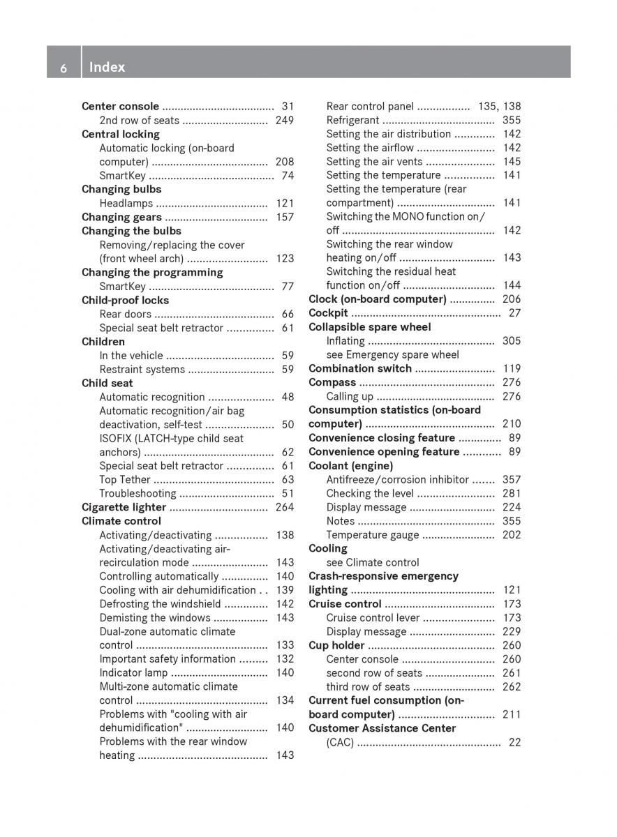 manual  Mercedes Benz R Class owners manual / page 8