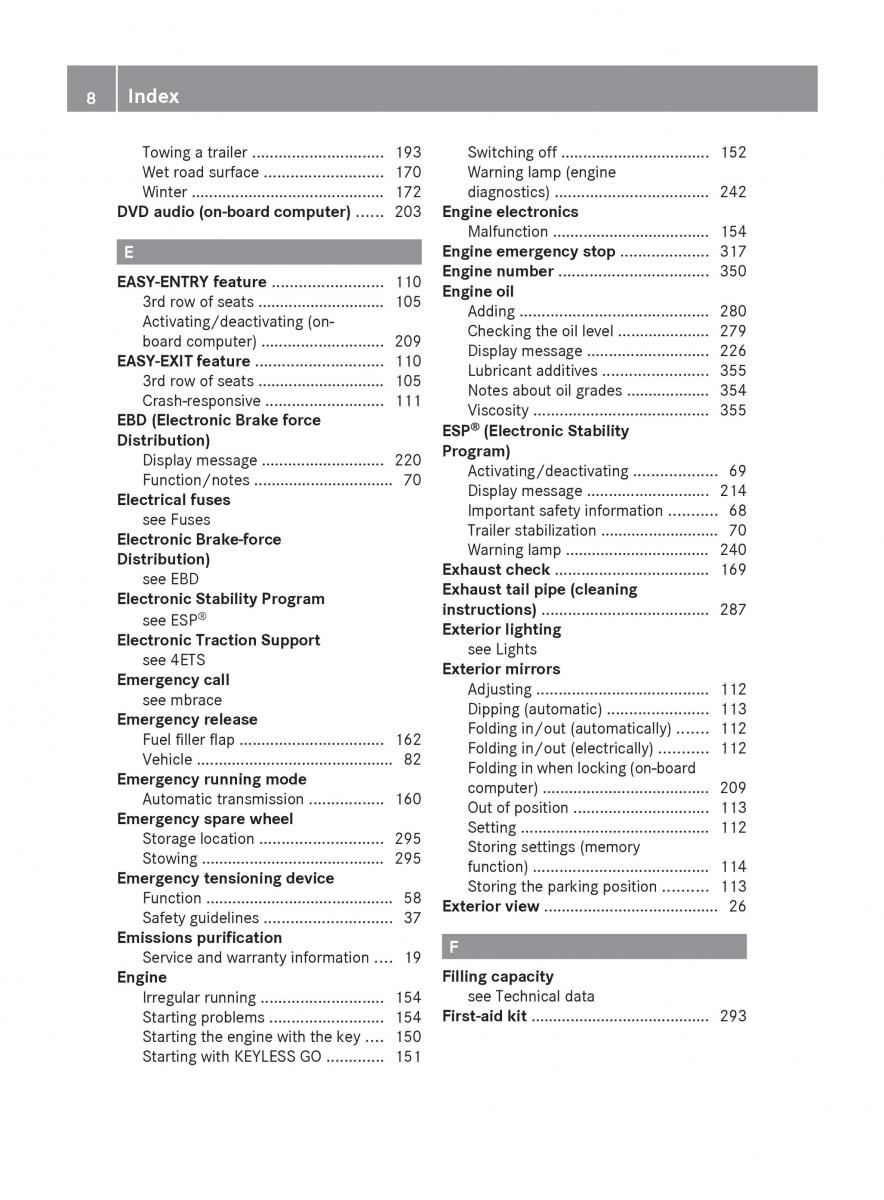 manual  Mercedes Benz R Class owners manual / page 10