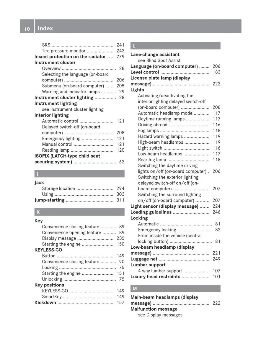 manual  Mercedes Benz R Class owners manual / page 12