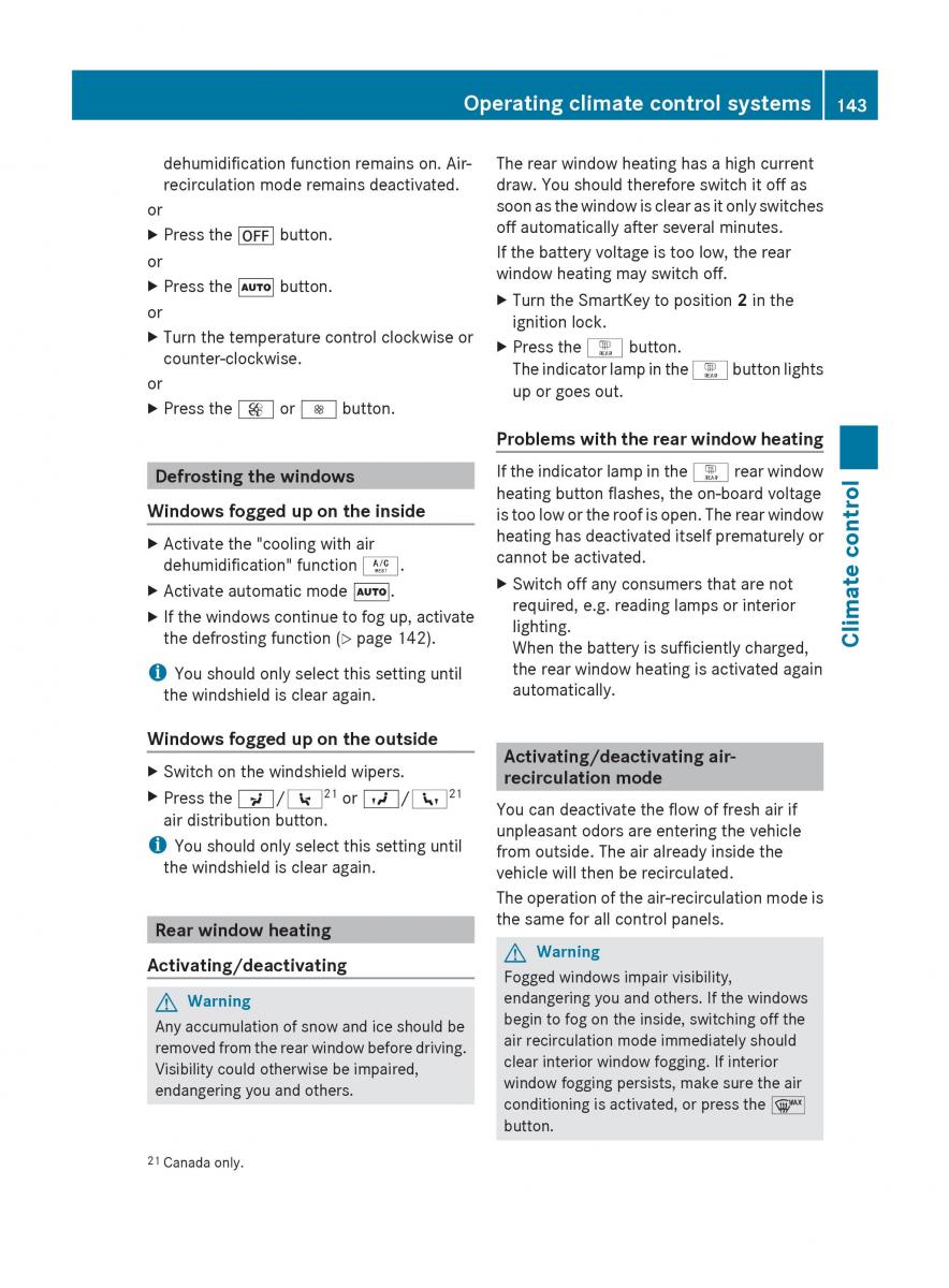Mercedes Benz R Class owners manual / page 145