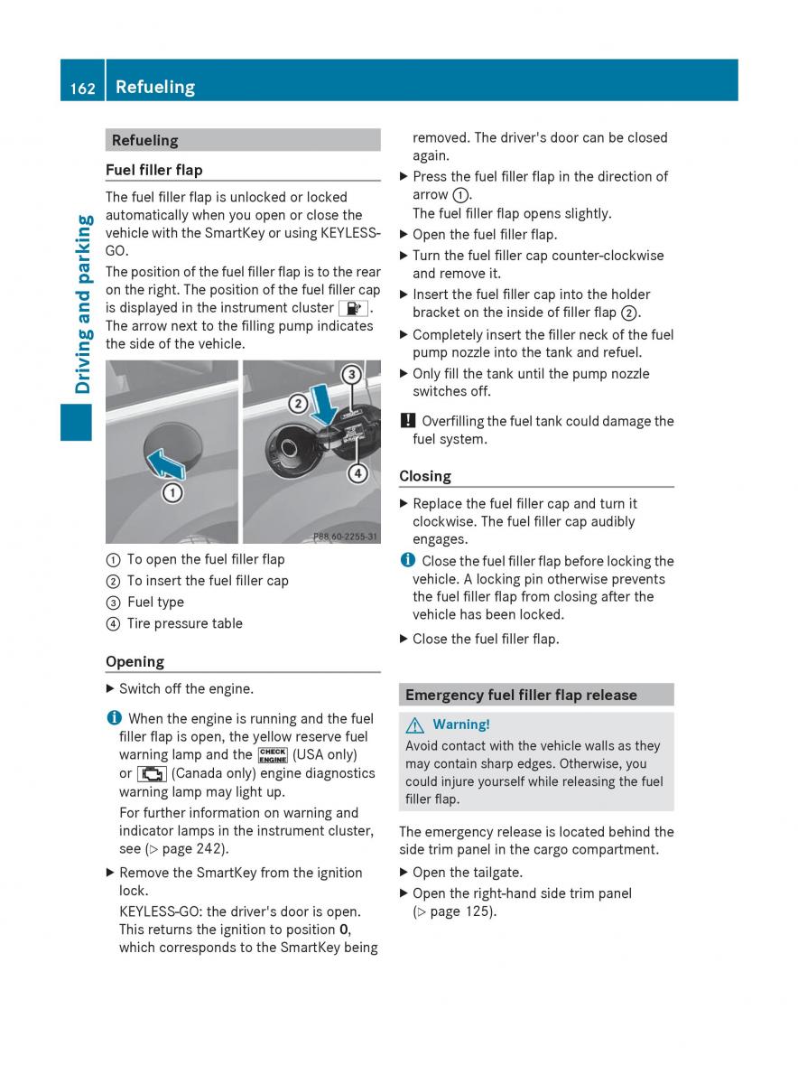 Mercedes Benz R Class owners manual / page 164