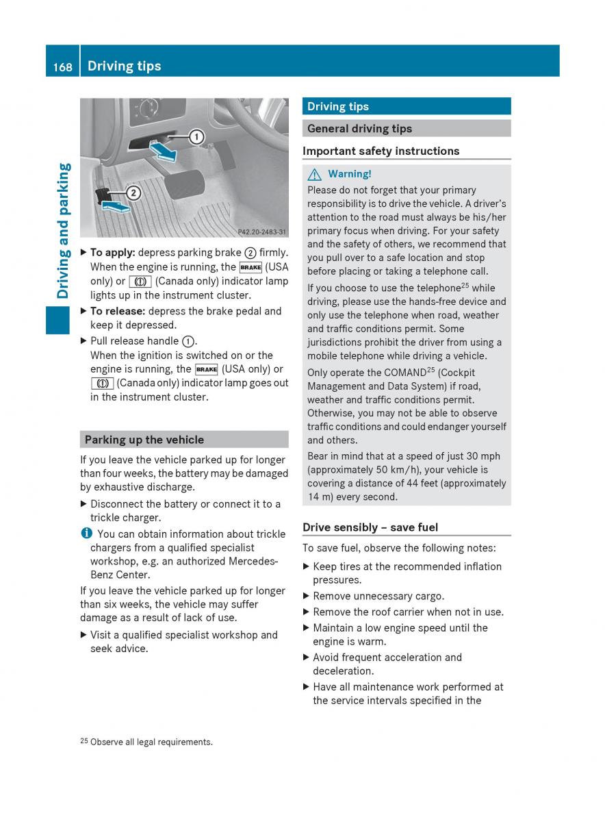 Mercedes Benz R Class owners manual / page 170