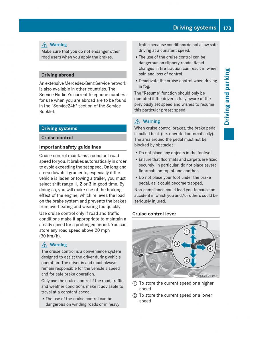 Mercedes Benz R Class owners manual / page 175