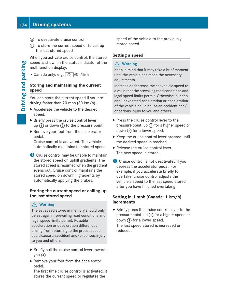 Mercedes Benz R Class owners manual / page 176