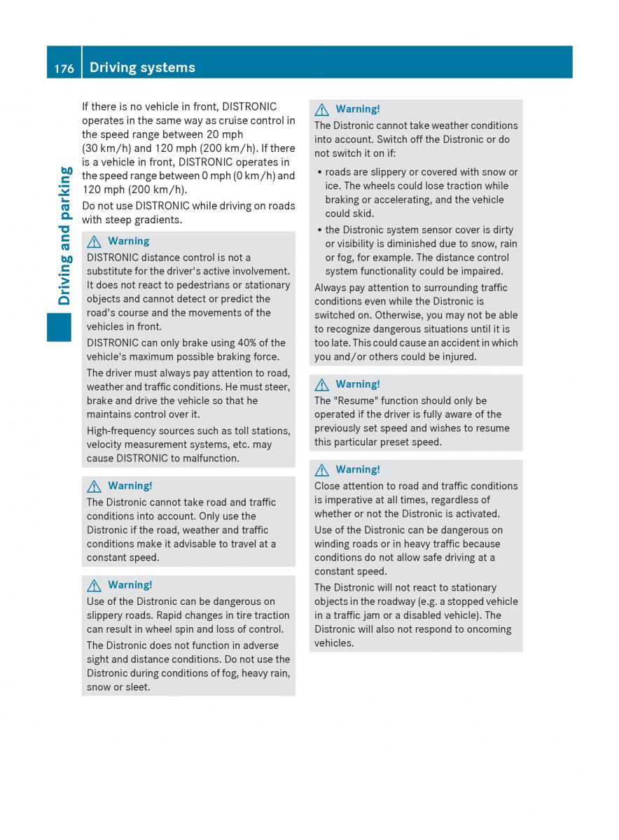 Mercedes Benz R Class owners manual / page 178