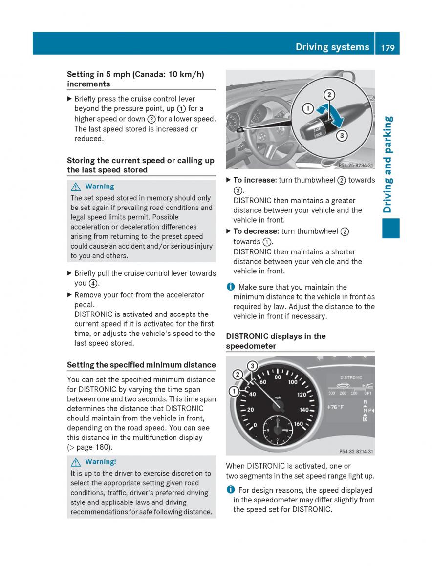 Mercedes Benz R Class owners manual / page 181