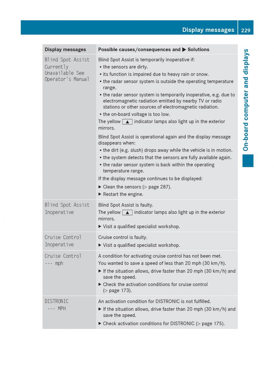 Mercedes Benz R Class owners manual / page 231