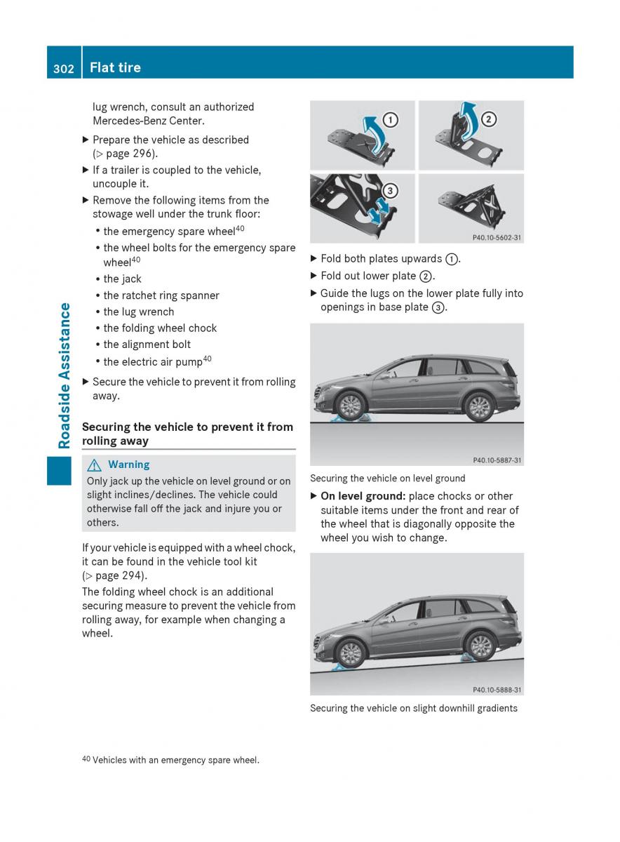 Mercedes Benz R Class owners manual / page 304