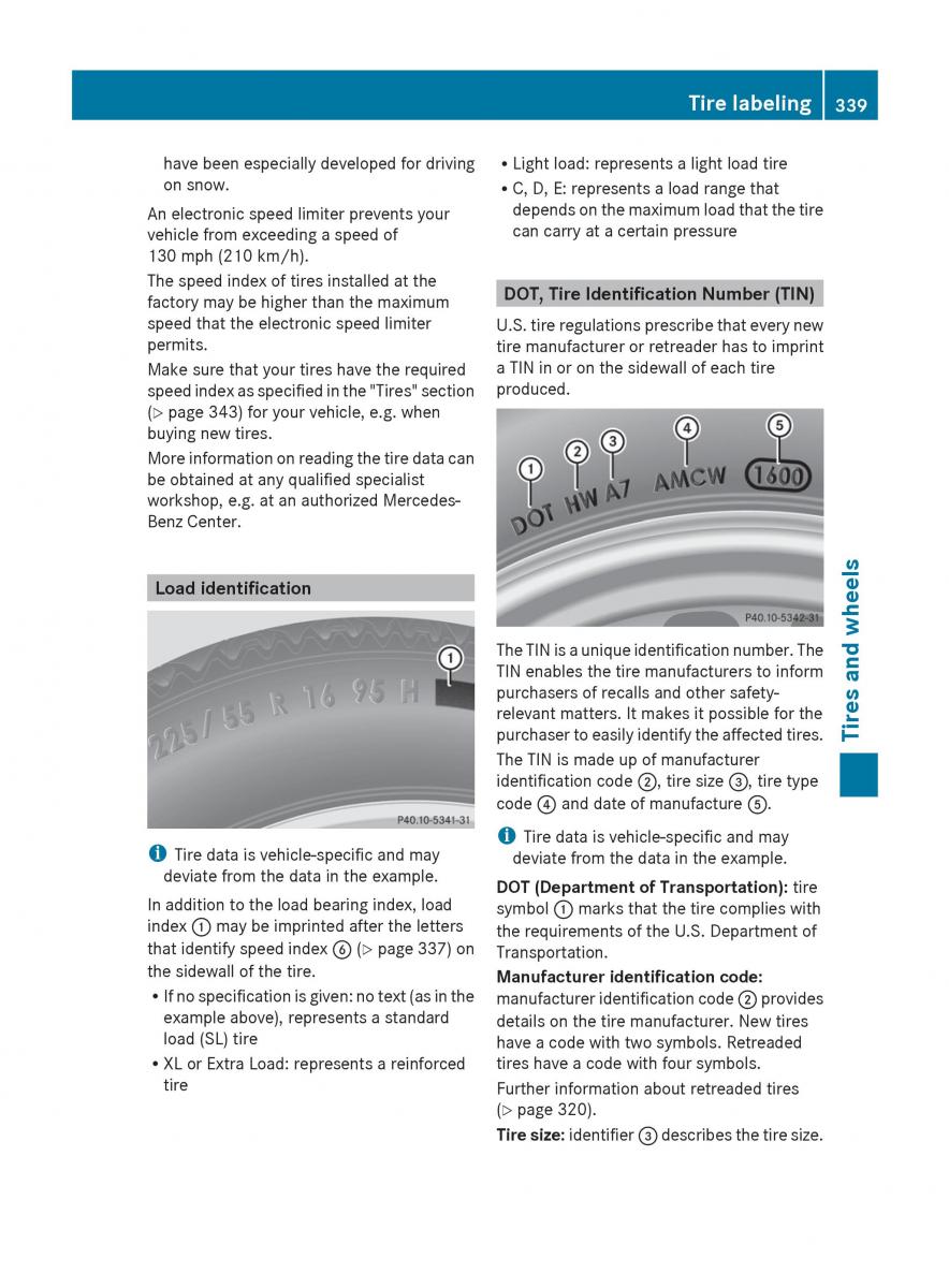 Mercedes Benz R Class owners manual / page 341