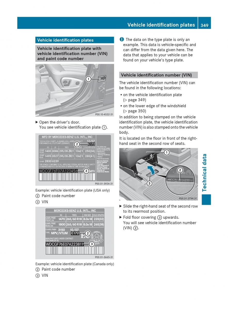 Mercedes Benz R Class owners manual / page 351