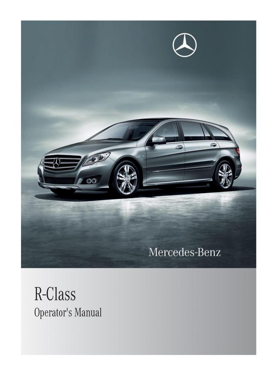 Mercedes Benz R Class owners manual / page 1