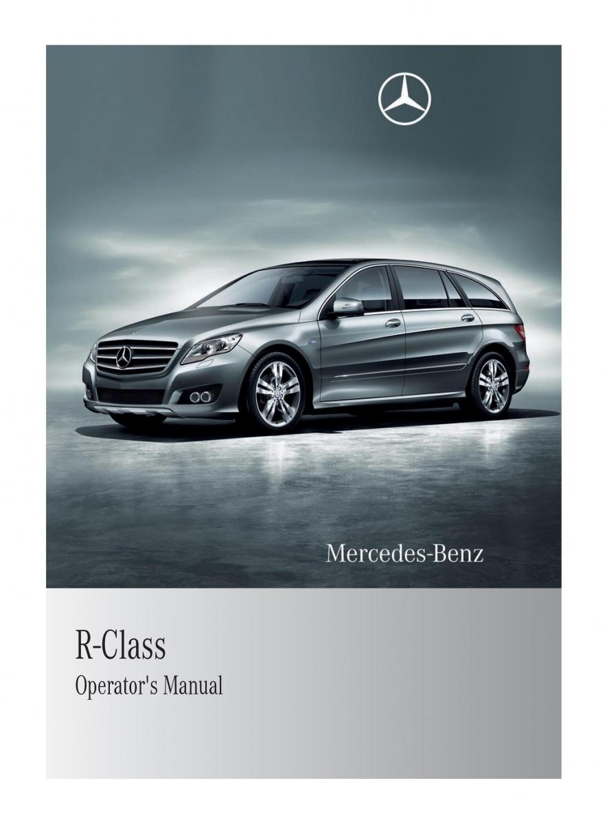 manual  Mercedes Benz R Class owners manual / page 1