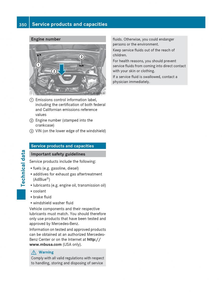 Mercedes Benz R Class owners manual / page 352