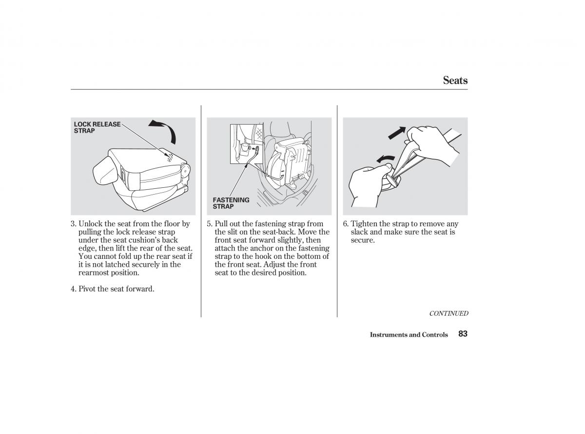 Honda CR V II 2 owners manual / page 88