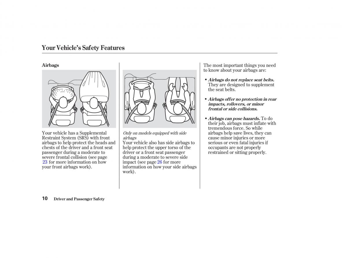 Honda CR V II 2 owners manual / page 15