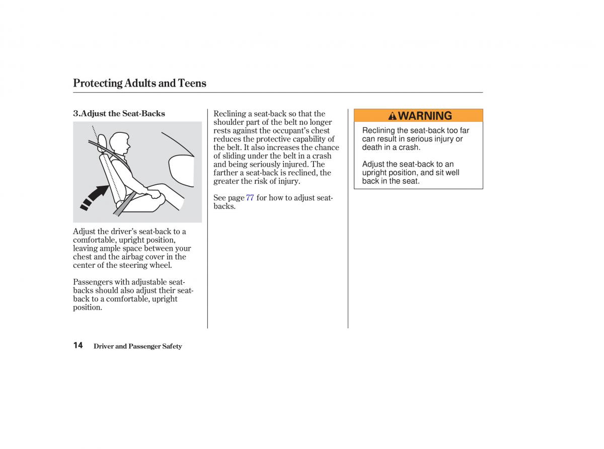 Honda CR V II 2 owners manual / page 19