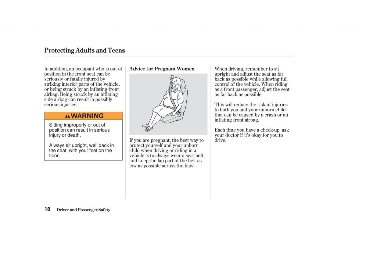 Honda CR V II 2 owners manual / page 23