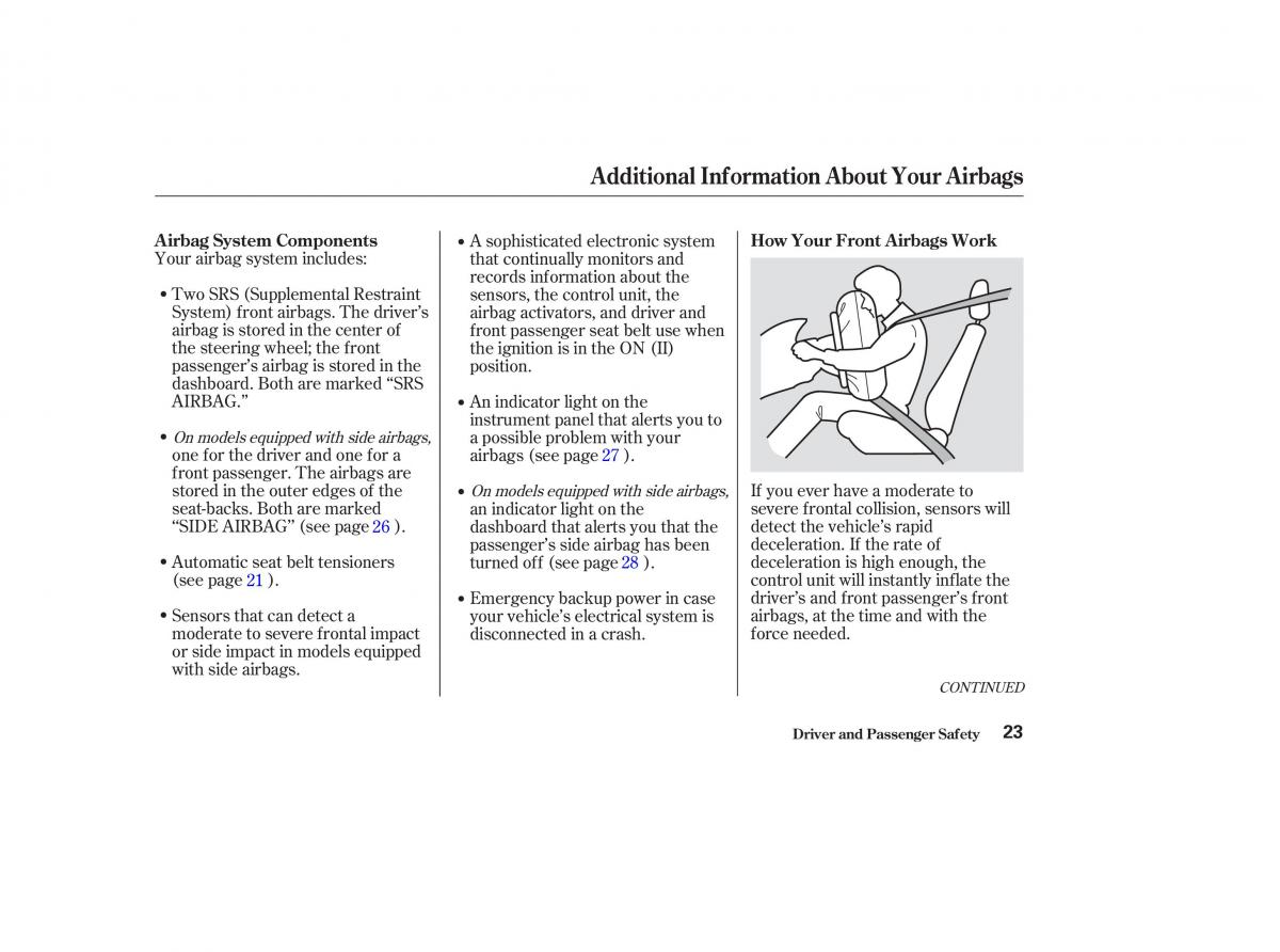 Honda CR V II 2 owners manual / page 28