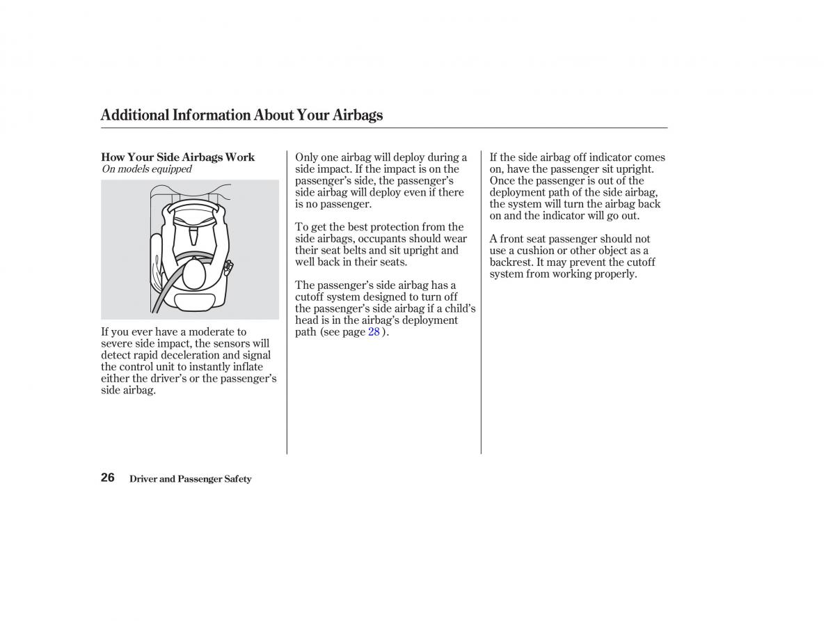 Honda CR V II 2 owners manual / page 31
