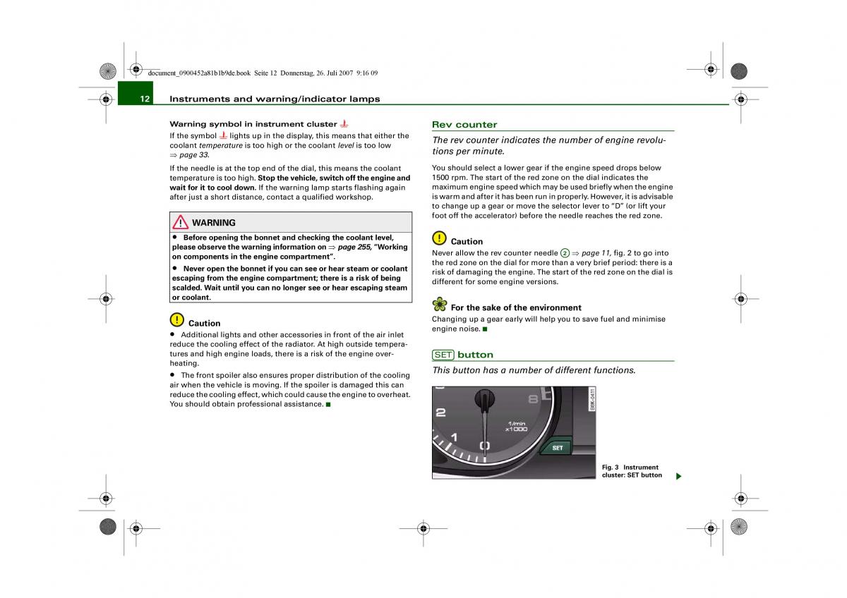 manual  Audi A4 B8 owners manual / page 14