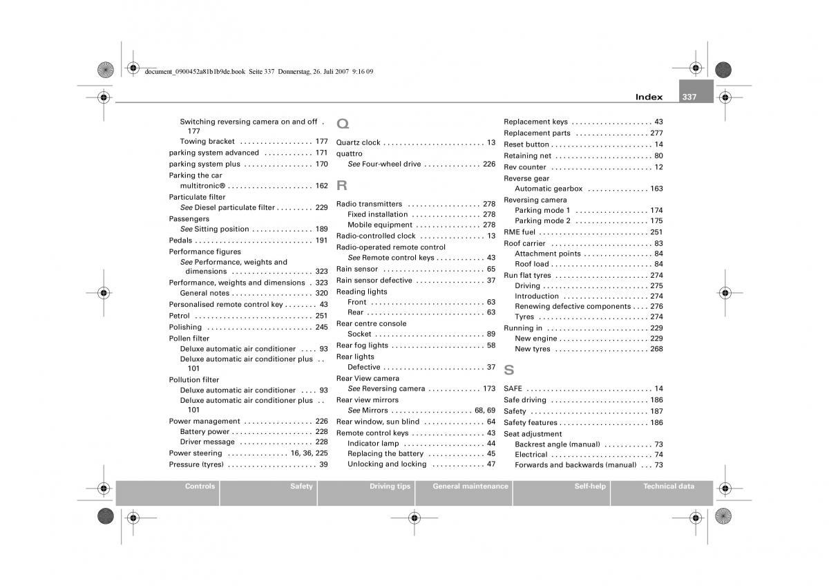 manual  Audi A4 B8 owners manual / page 339