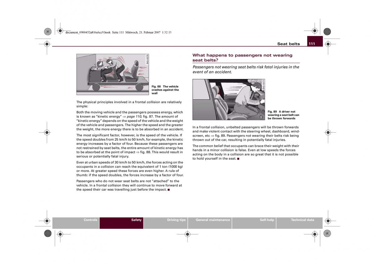 Audi R8 I 1 owners manual / page 113