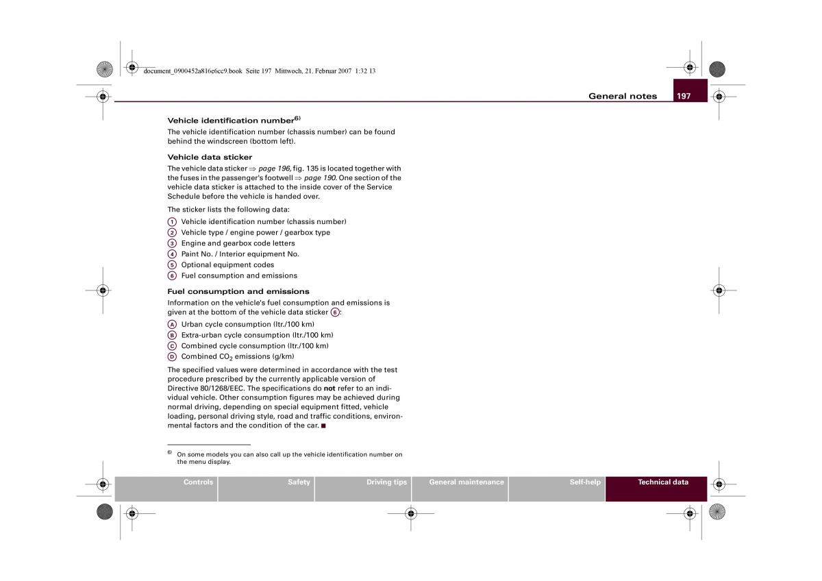 Audi R8 I 1 owners manual / page 199