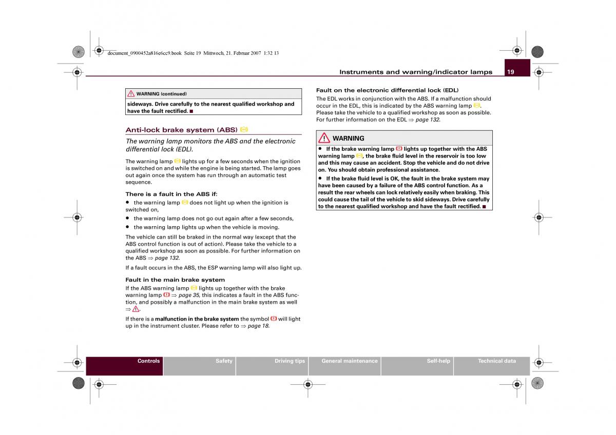 manual  Audi R8 I 1 owners manual / page 21