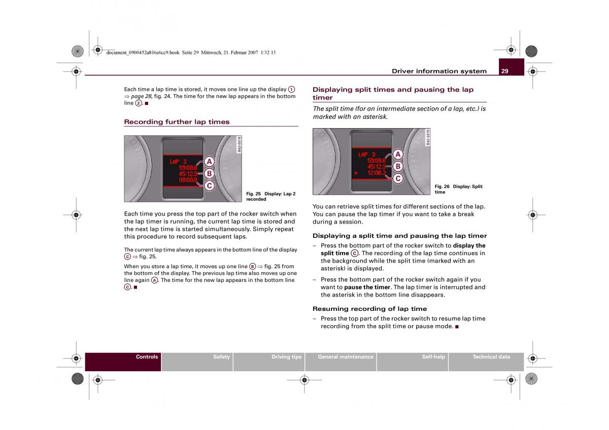 Audi R8 I 1 owners manual / page 31