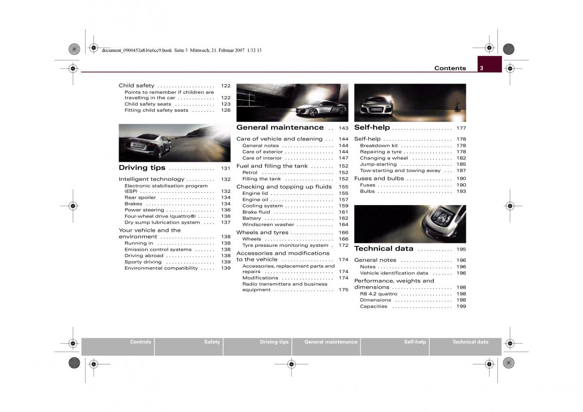 manual  Audi R8 I 1 owners manual / page 5