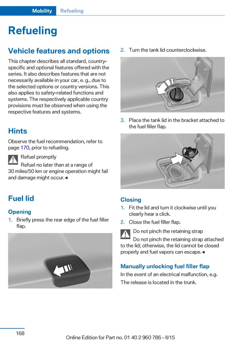 BMW M4 F82 F84 Coupe M Power owners manual / page 172