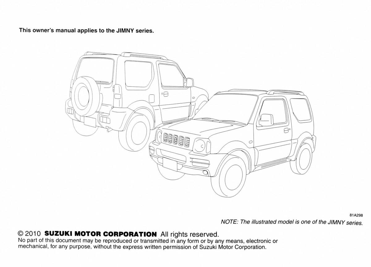 manual  Suzuki Jimny III 3 owners manual / page 2