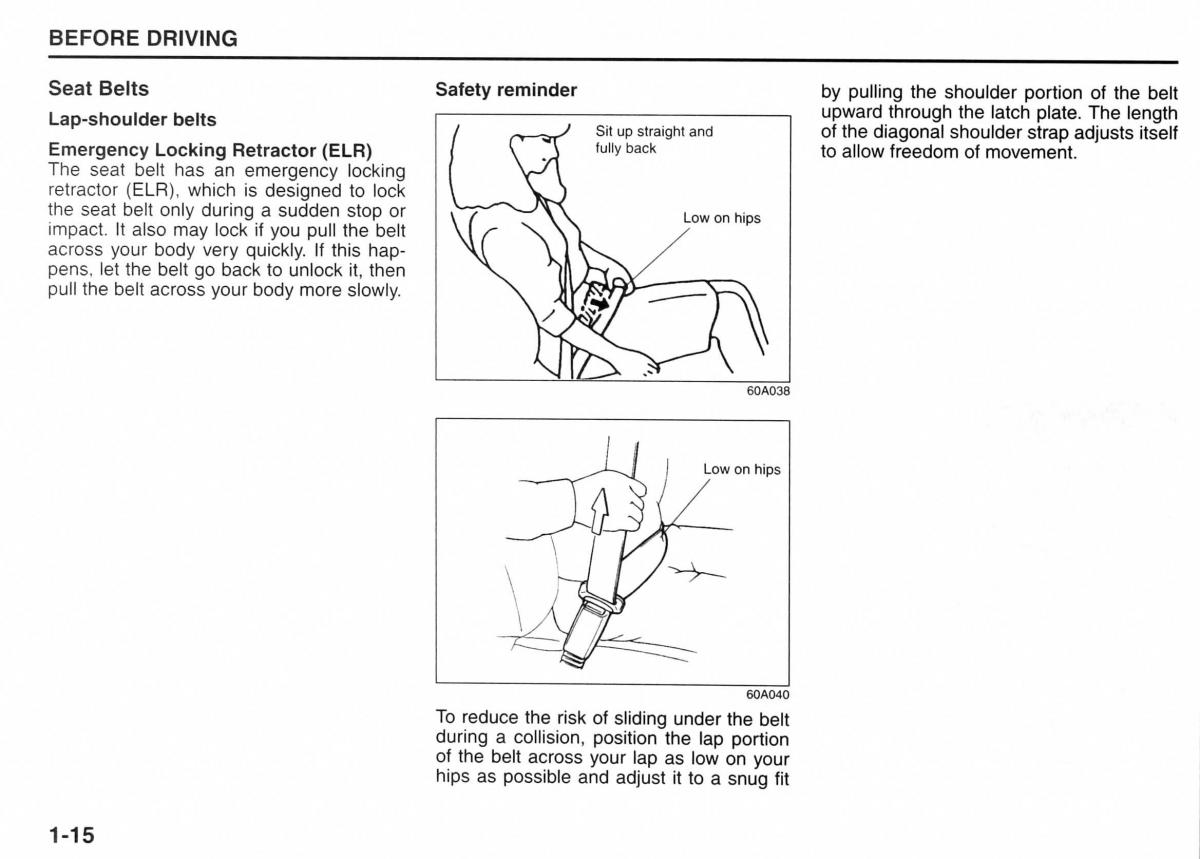 Suzuki Jimny III 3 owners manual / page 26