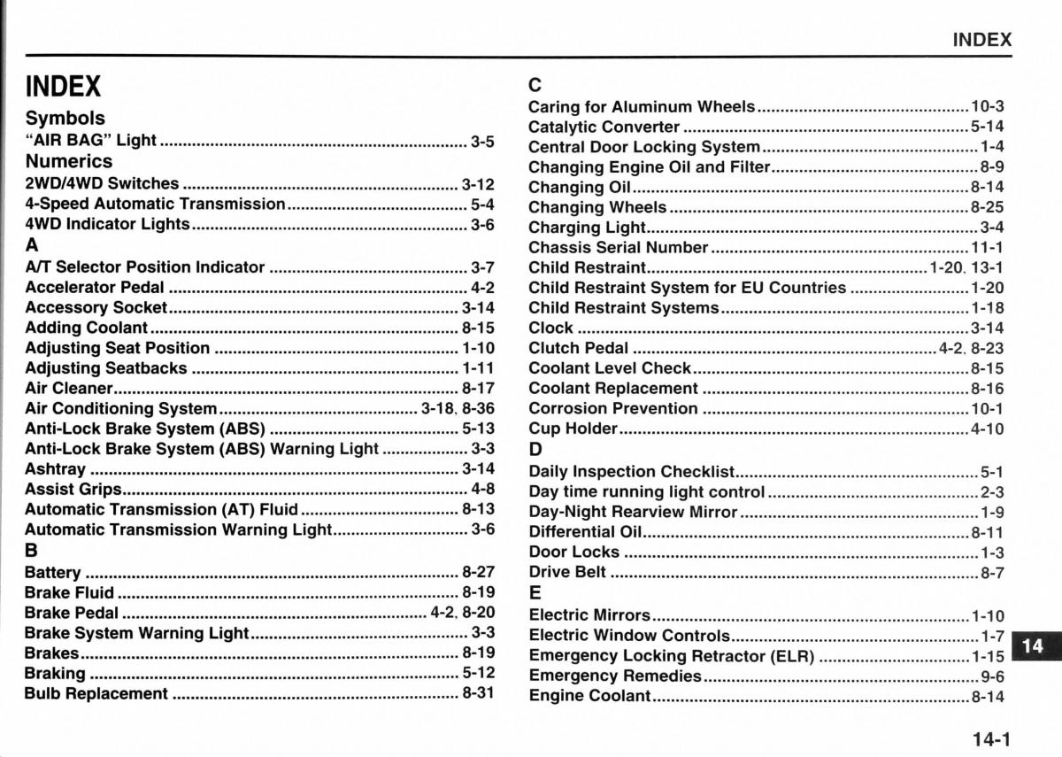 Suzuki Jimny III 3 owners manual / page 180