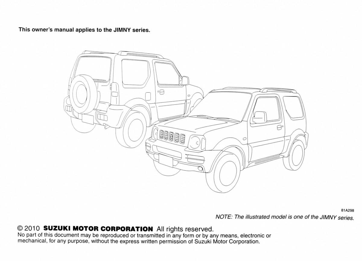Suzuki Jimny III 3 owners manual / page 2