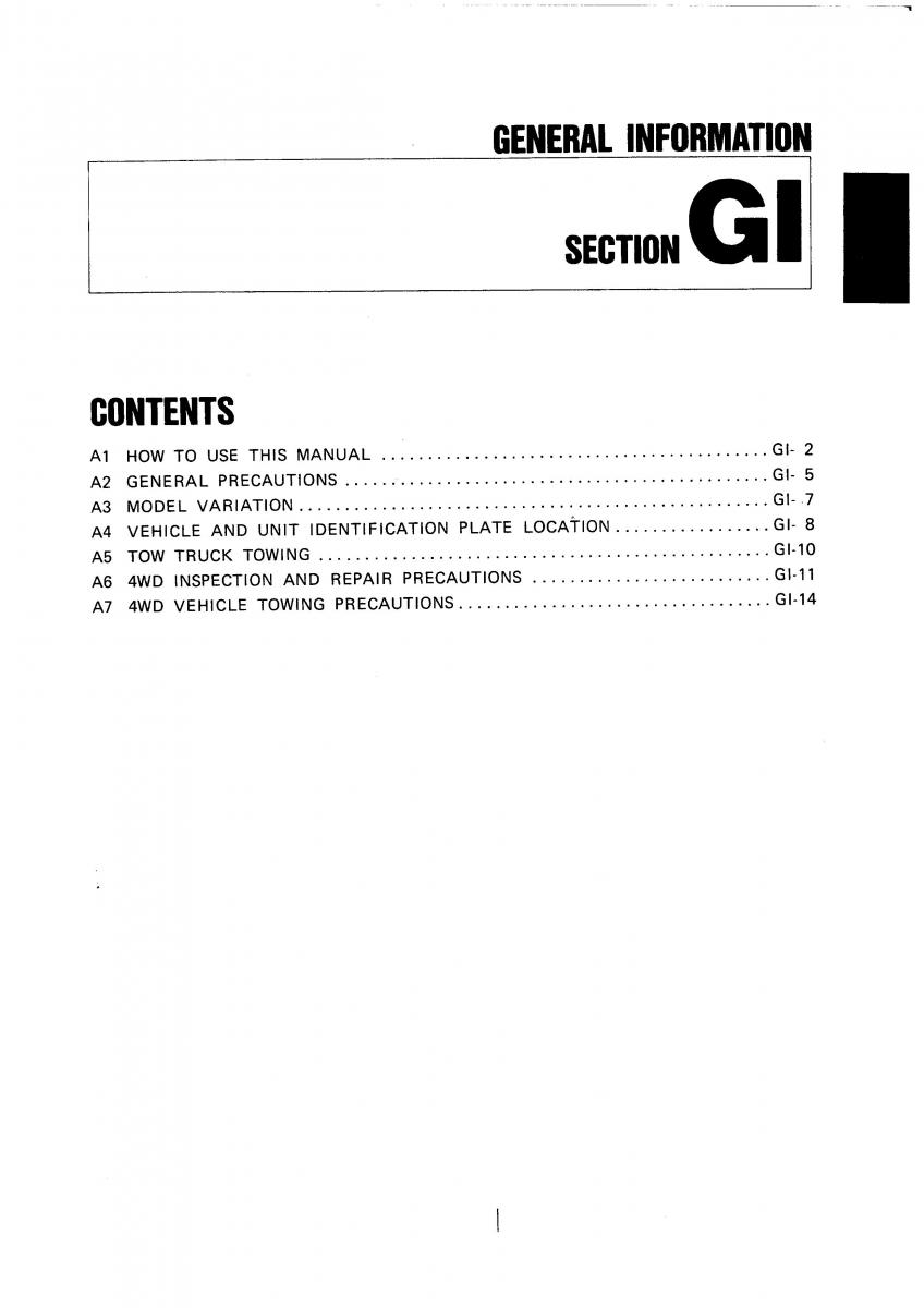 Nissan GTR R32 workshop service manual / page 4