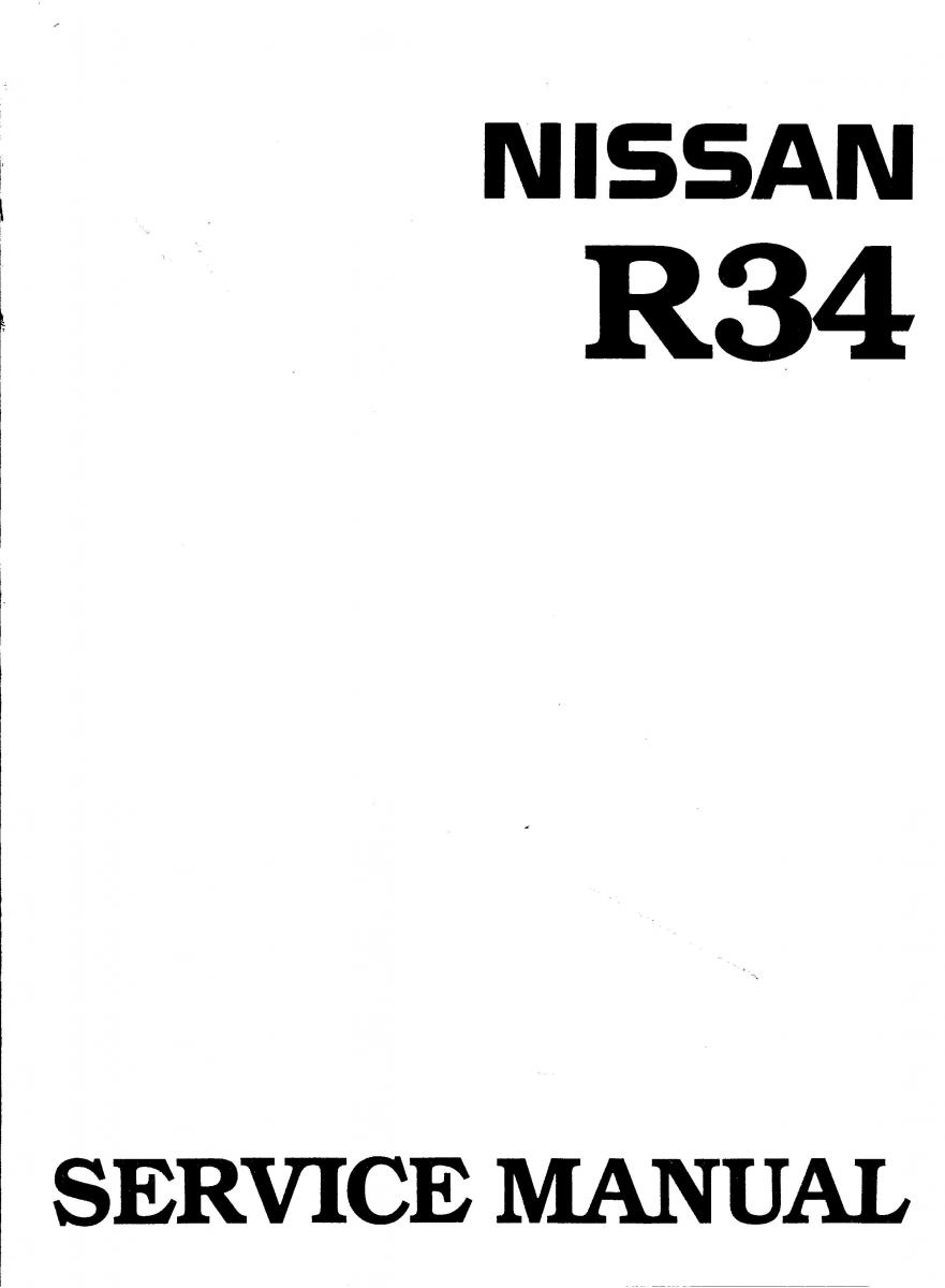 Nissan Skyline R34 workshop service manual / page 1