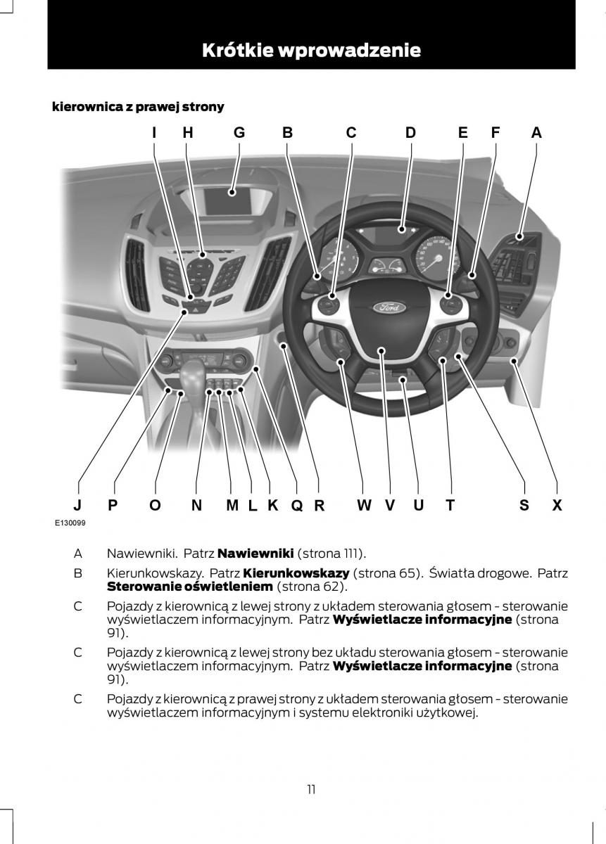 Ford C Max II 2 instrukcja obslugi / page 13