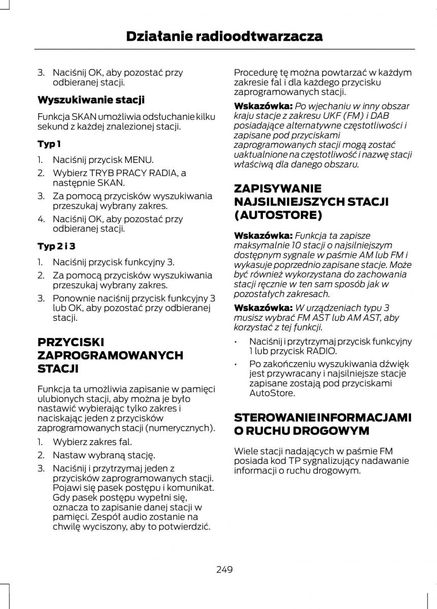  Ford C Max Ford C Max II 2 instrukcja / page 251