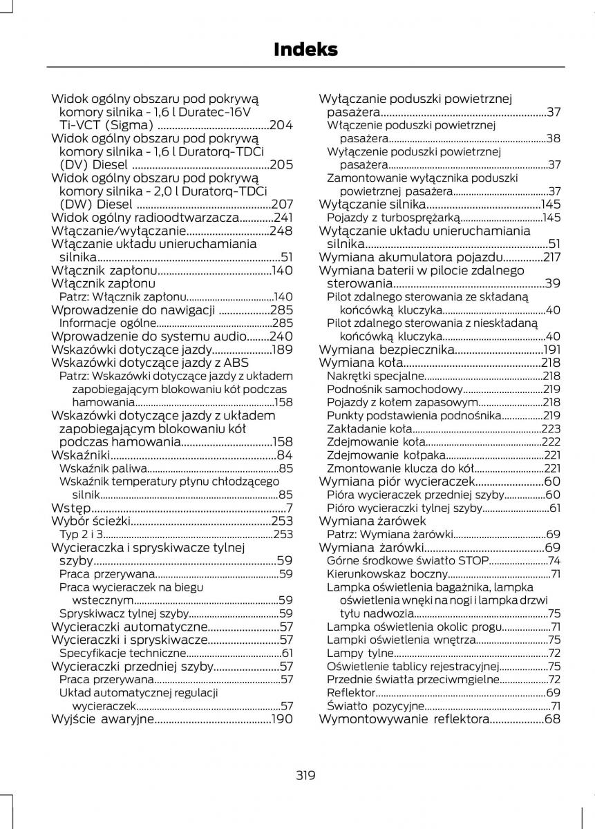 manual  Ford C Max II 2 instrukcja / page 321