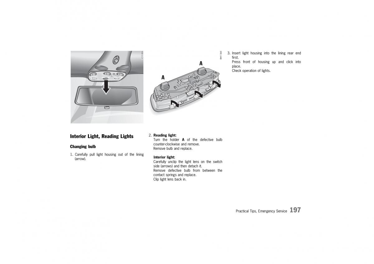 Porsche 911 996 owners manual / page 197