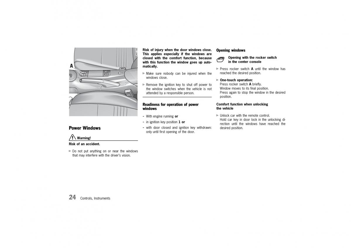 Porsche 911 996 owners manual / page 24