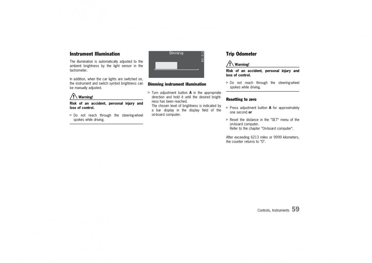Porsche 911 GT2 996 owners manual / page 59