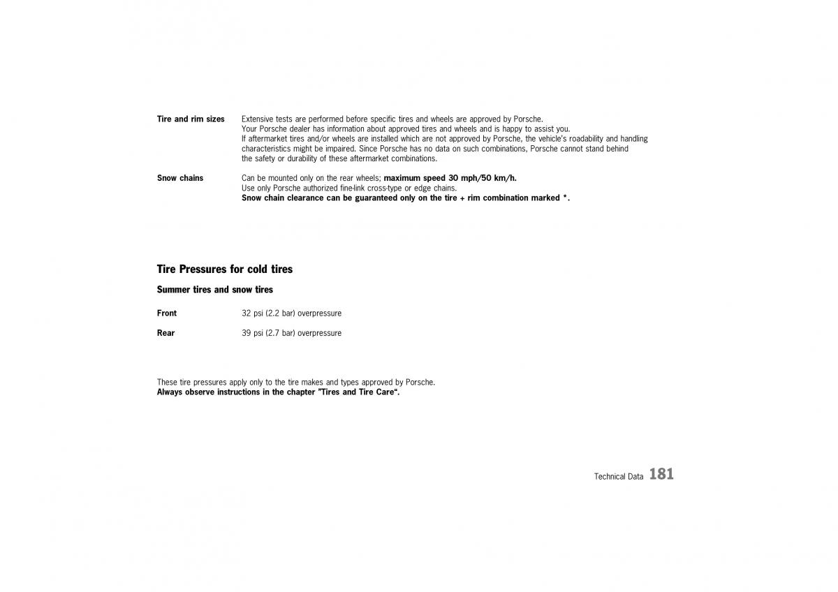 Porsche 911 GT2 996 owners manual / page 181