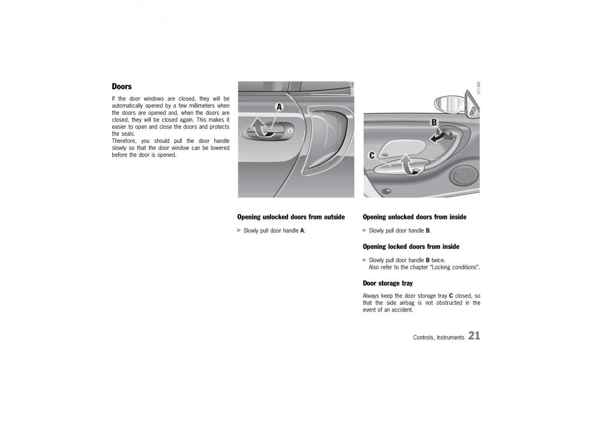 manual  Porsche 911 GT2 996 owners manual / page 21