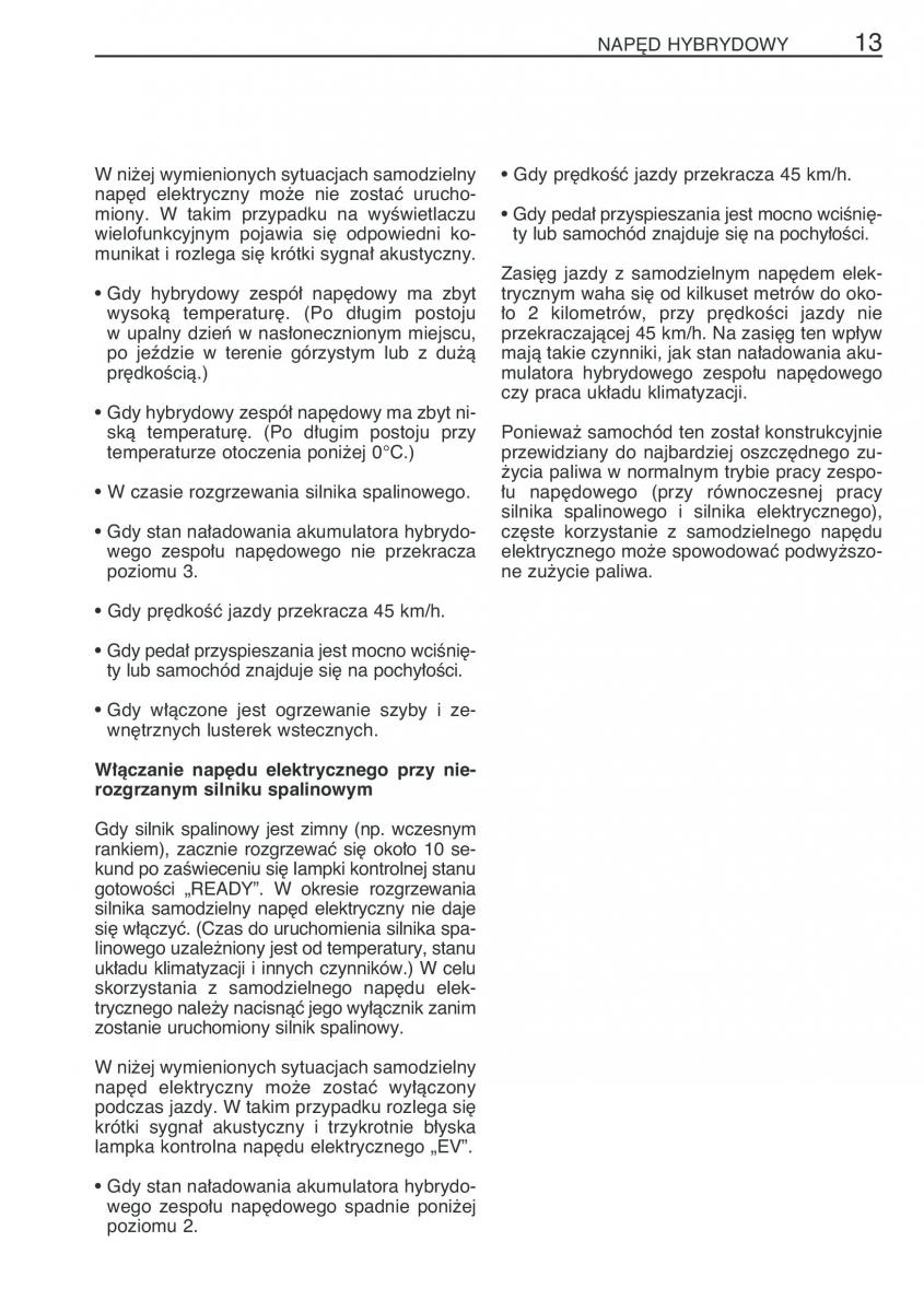 Toyota Prius II 2 NHW20 instrukcja obslugi / page 26
