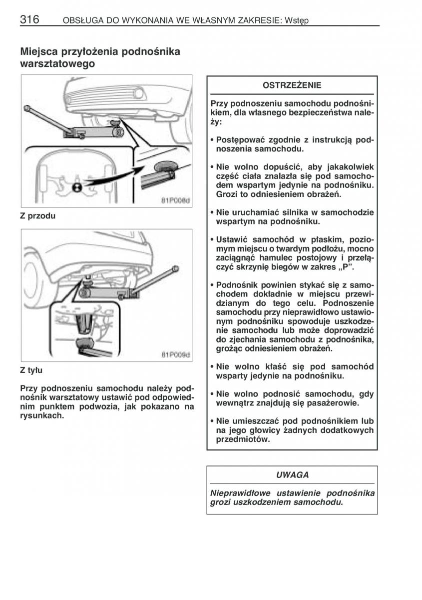 Toyota Prius II 2 NHW20 instrukcja obslugi / page 329