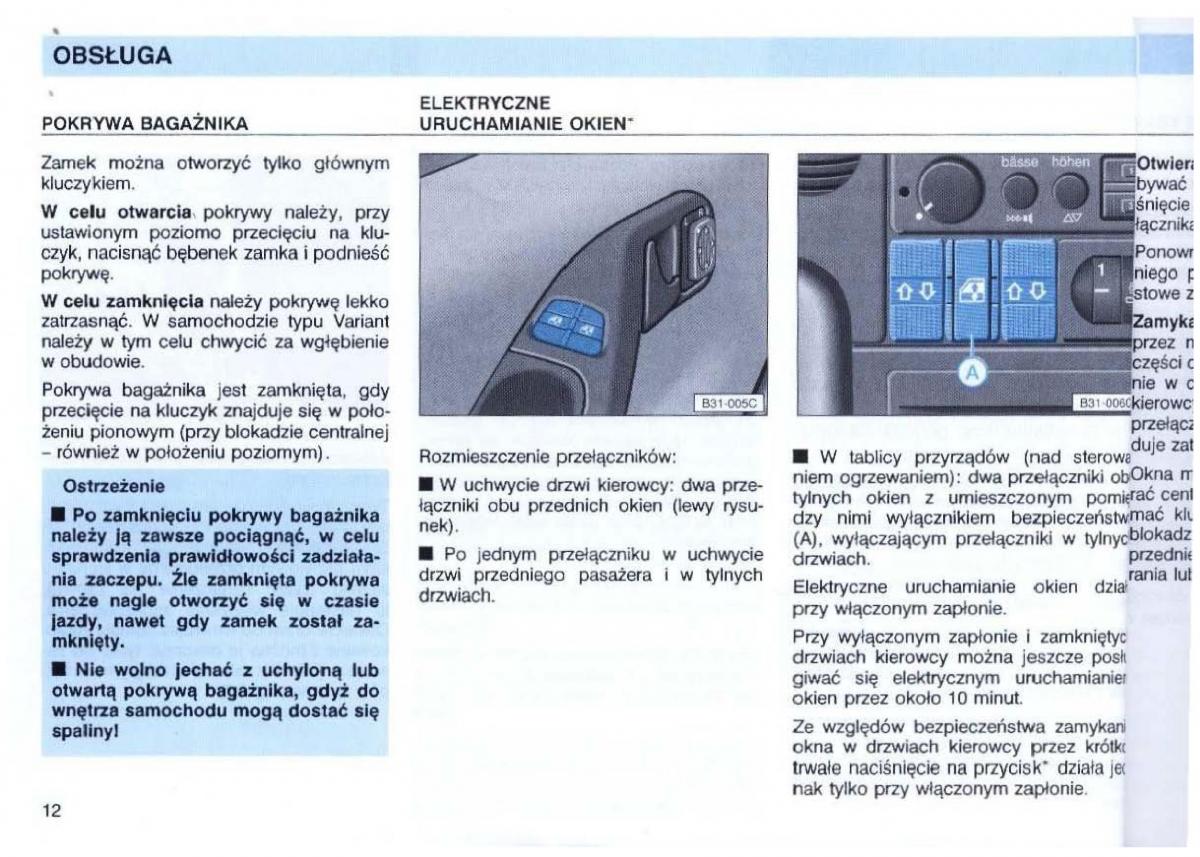 manual  VW Passat B4 instrukcja / page 14
