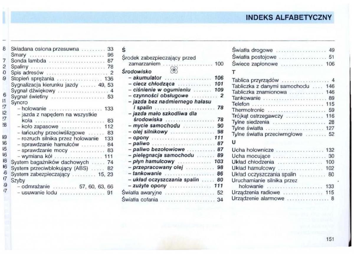 manual  VW Passat B4 instrukcja / page 151